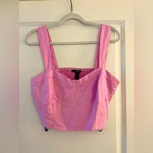 pink crop top